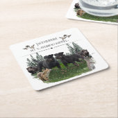 Jagdterer Bo gegen Renbrad Kennel. HP Notebook-Ski Rechteckiger Pappuntersetzer (angewinkelt)