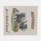 Jagdterer , Bo gegen Renbrad Kennel.'' Sticker Pap Fleecedecke (Vorderseite (Horizontal))