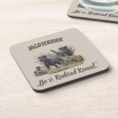 Jagdterer , Bo gegen Renbrad Kennel.'' Sticker Pap Getränkeuntersetzer (Linke Seite)