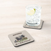 Jagdterer , Bo gegen Renbrad Kennel.'' Sticker Pap Getränkeuntersetzer (Rechte Seite)