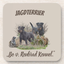 Jagdterer , Bo gegen Renbrad Kennel.'' Sticker Pap Getränkeuntersetzer
