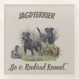 Jagdterer , Bo gegen Renbrad Kennel.'' Sticker Pap Glasuntersetzer