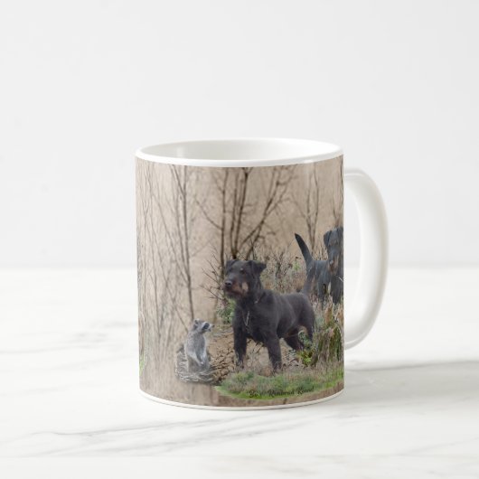 Jagdterer , Bo gegen Renbrad Kennel.'' Sticker Pap Kaffeetasse (VorderseiteRechts)