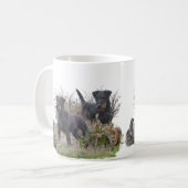Jagdterer , Bo gegen Renbrad Kennel.'' Sticker Pap Kaffeetasse (Vorderseite Links)