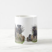 Jagdterer , Bo gegen Renbrad Kennel.'' Sticker Pap Kaffeetasse (Mittel)