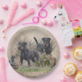 Jagdterer , Bo gegen Renbrad Kennel.'' Sticker Pappteller (Party)