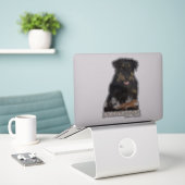 Jagdterer Dakota / Renbrad Aufkleber (Laptop auf Schreibtisch)