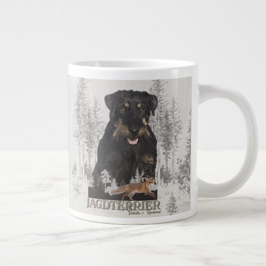 Jagdterer Dakota / Renbrad Imitats Canvas Print AG Jumbo-Tasse (Rechts)