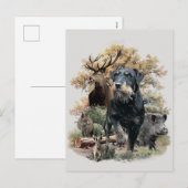 Jagdterer Feiertagspostkarte (Vorne/Hinten)
