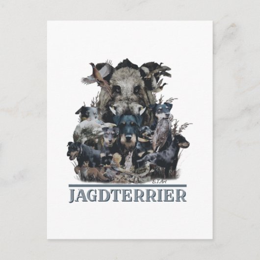 Jagdterer Feiertagspostkarte (Vorderseite)