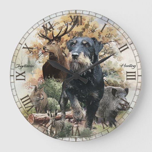 Jagdterer Große Wanduhr (Vorderseite)