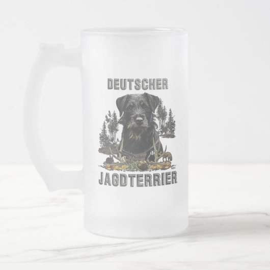 Jagdterer Mattglas Bierglas (Links)