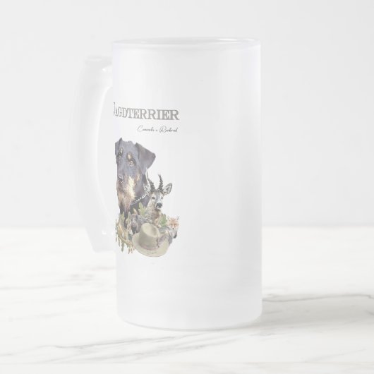 Jagdterer Mattglas Bierglas (Vorderseite Links)