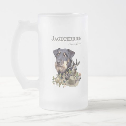 Jagdterer Mattglas Bierglas (Links)