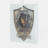 Jagdterer Ornament Aus Glas (Vorderseite links)