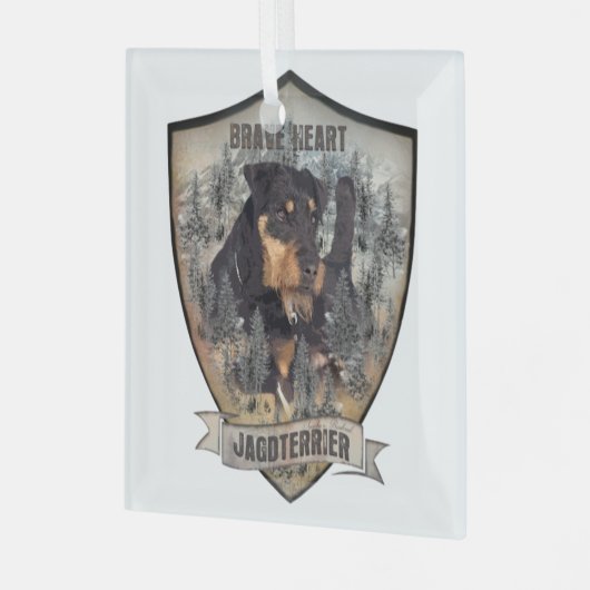 Jagdterer Ornament Aus Glas (Vorderseite links)