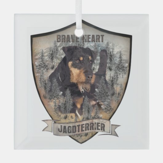 Jagdterer Ornament Aus Glas (Vorderseite)