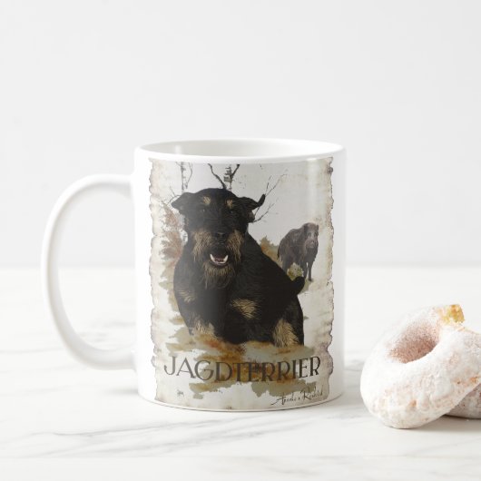 Jagdterer T - Shirt Kaffeetasse (Mit Donut)