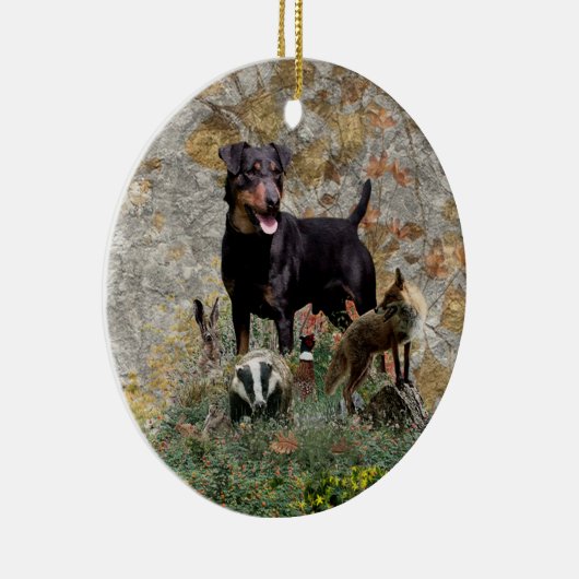 Jagdterer Tapestry Keramik Ornament (Rechts)