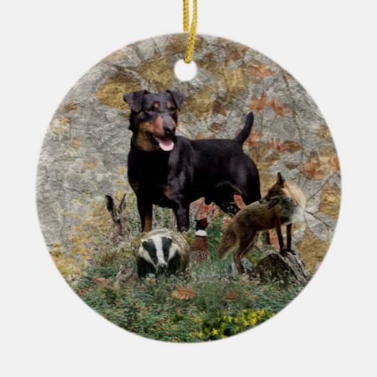 Jagdterer Tapestry Keramik Ornament (Vorne)