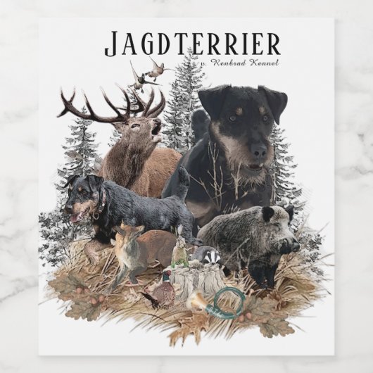 Jagdterer Weinetikett (Einzelnes Label)