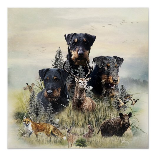 Jagdterers / Renbrad Kennel Poster (Vorderseite)
