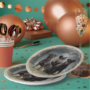 Jagdterre , tapferes Herz Pappteller