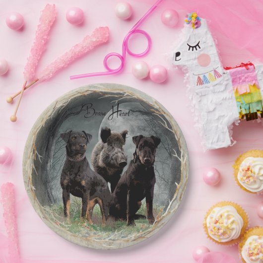 Jagdterre , tapferes Herz Pappteller (Party)