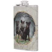 Jagdterre , tapferes Plexiglas Flachmann (Links)