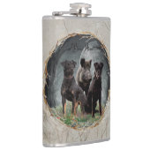 Jagdterre , tapferes Plexiglas Flachmann (Rechts)