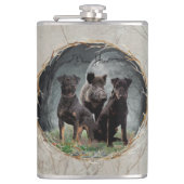 Jagdterre , tapferes Plexiglas Flachmann (Vorderseite)