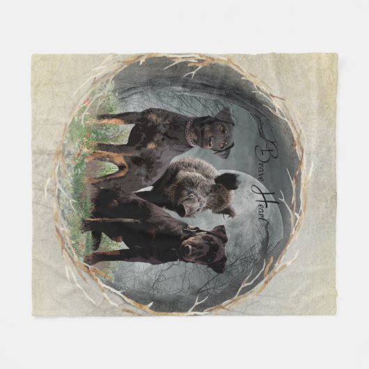 Jagdterre , tapferes Plexiglas Fleecedecke (Vorderseite (Horizontal))