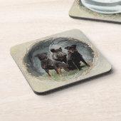 Jagdterre , tapferes Plexiglas Getränkeuntersetzer (Linke Seite)