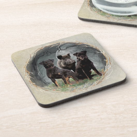 Jagdterre , tapferes Plexiglas Getränkeuntersetzer (Linke Seite)