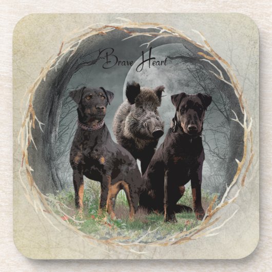 Jagdterre , tapferes Plexiglas Getränkeuntersetzer (Vorderseite)