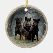 Jagdterre , tapferes Plexiglas Keramik Ornament (Vorne)