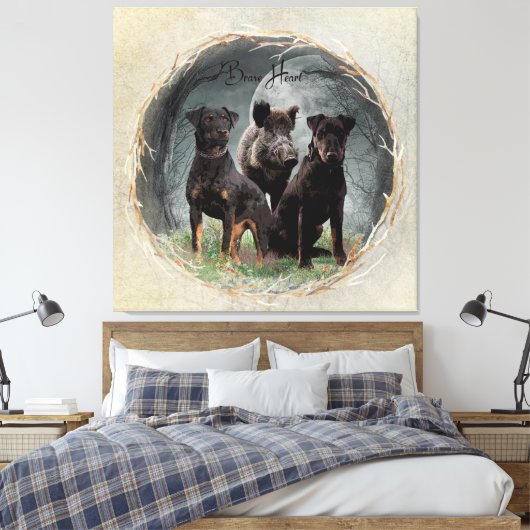 Jagdterre , tapferes Plexiglas Leinwanddruck (Insitu (Schlafzimmer))