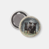 Jagdterre , tapferes Plexiglas Magnet (Vorderseite/Rückseite)