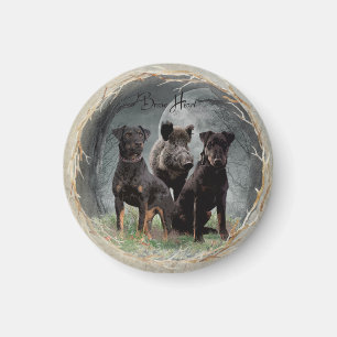 Jagdterre , tapferes Plexiglas Magnet