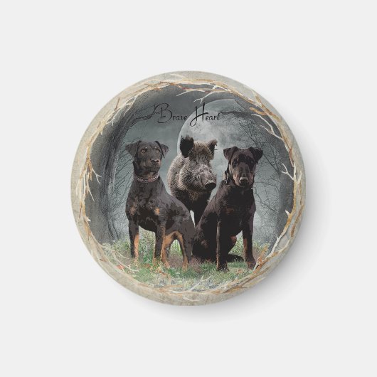 Jagdterre , tapferes Plexiglas Magnet (Vorne)