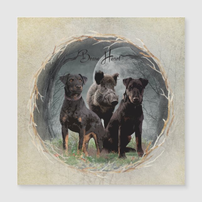 Jagdterre , tapferes Plexiglas Magnetkarte (Vorderseite)