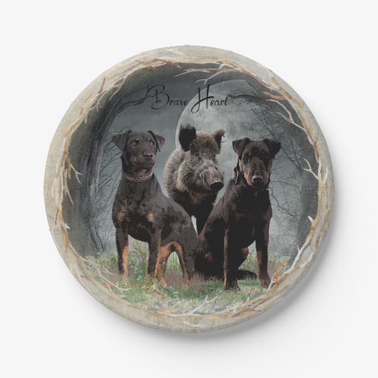 Jagdterre , tapferes Plexiglas Pappteller (Vorderseite)