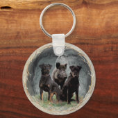 Jagdterre , tapferes Plexiglas Schlüsselanhänger (Vorderseite)