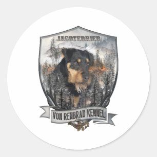 Jagdterrier Apache v. Renbrad Runder Aufkleber