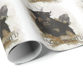 Jagdterrier geschenkpapier (Rolleneckpunkt)