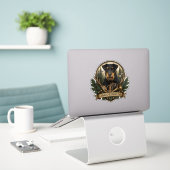 Jagdterrier ,  Jagd Logo Aufkleber (Laptop auf Schreibtisch)