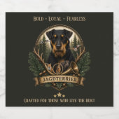 Jagdterrier, Jagd-Logo Bierflaschenetikett (Einzelnes Label)