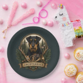 Jagdterrier, Jagd Logo Pappteller (Party)