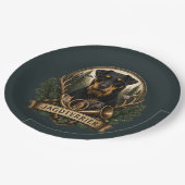 Jagdterrier, Jagd Logo Pappteller (Schrägansicht)