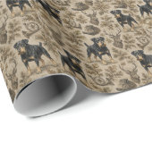 Jagdterrier-Jagdhund Geschenkpapier (Rolleneckpunkt)